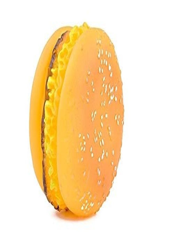 Pups&Pets Squeaky Non Toxic Rubber Burger Shape Chew Toy with Squeaky Sound Toy Perfect for Dogs and Puppies | Enhance Playtime & Promote Dental Health - Multicolor (Pack of 1) - Image 4